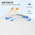 EAGLE PEAK Pop Up Canopy Tent with Wheeled Carry Bag, 8 Stakes, 4 Ropes, Easy Set Up Tent Canopy, 8x8 ft, White