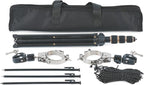 Side-Exit Chimney Tripod Kit for Camping Stoves, Adjustable Pipe Support Stand for Hot Tent & Wood Stove Setups