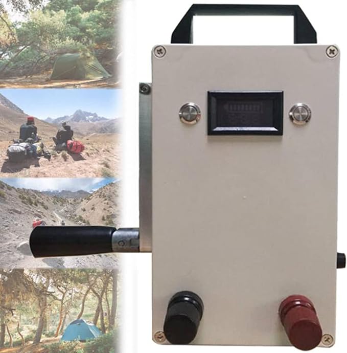 Portable Hand Crank Generator,Portable Emergency Generator,5v 12v 220v 5000mah 150w Solar Hand Shake Generator,for Camping Outdoor Activities,220V