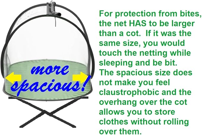 SANSBUG Bug Tent for One Person (Instant Pop up, Strong No-See-um Mesh, Poly Floor)