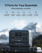 BLUETTI Solar Generator Elite 100 V2 with 2×100W Solar Panels Included, 1024Wh Portable Power Station w/ 2 1800W AC Outlets, 35% Smaller, Ideal for Camping, Emergencies, Backup Power