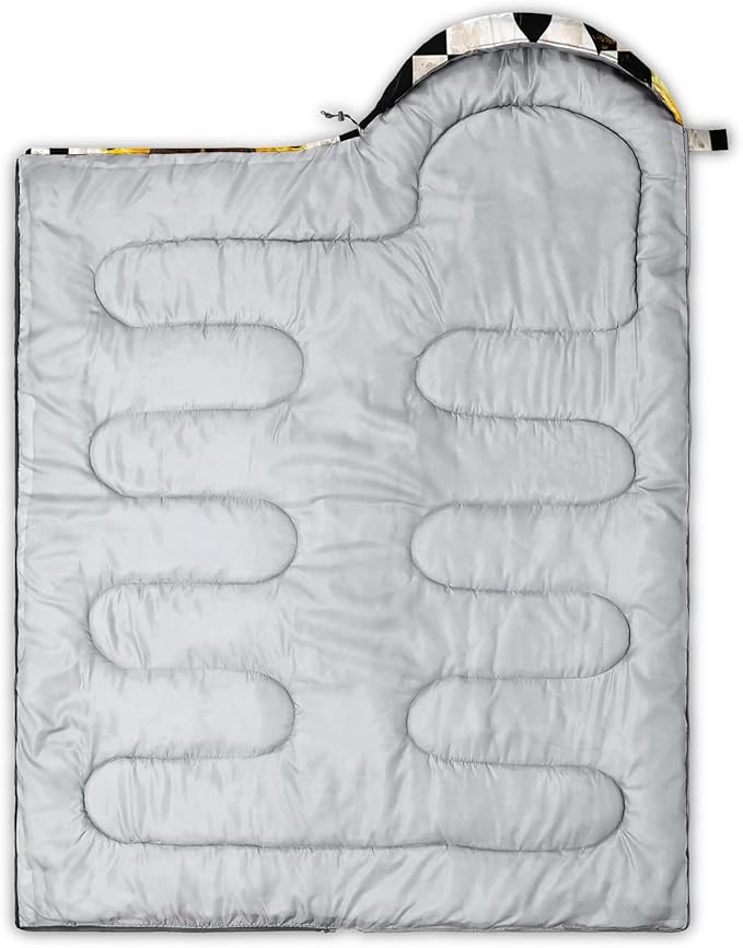 QOOMO Camping Sleeping Bags,3 Season Warm & Cool Weather,Lightweight,Waterproof Sleeping Bags for Adults & Kids,Traveling,and Outdoors,Camping Gear Equipment