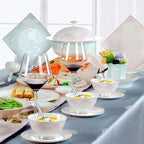Camping Plates Fresh Texture Bone China Dinner Plate Household Dish Fish Tableware Decorative Plate