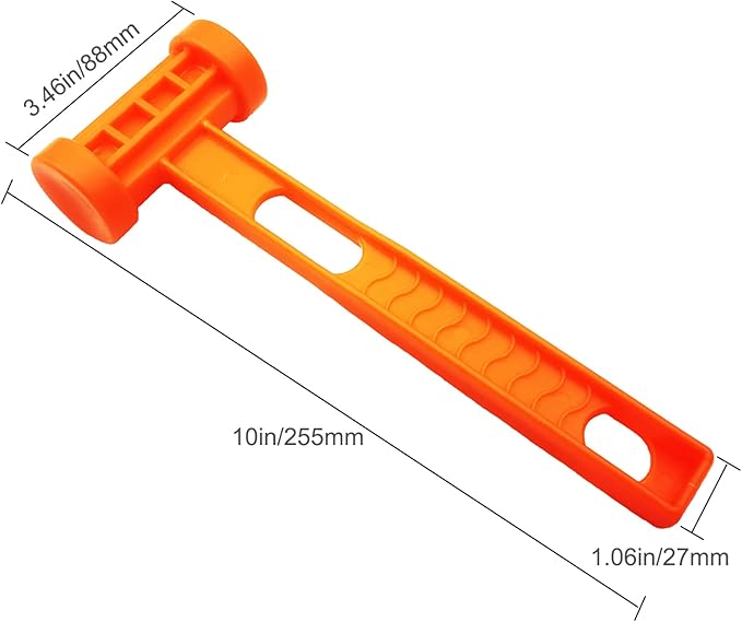 Lightweight Plastic Camping Tent Stake Hammer with Remover Hole Multi-functional Backpacking Tent Peg Mallet Stake Puller for Canopy Tent Outdoor Accessories