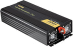 VEVOR 2500W Pure Sine Wave Inverter, 12V DC to 120V AC Car Inverter, 3 AC Outlets, USB Port, LCD Display, Remote Controller, Black, for RV Truck Car Solar System Travel Camping