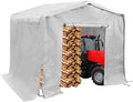 Outdoor Storage Shelter Shed, 8' x 8' Heavy Duty Portable Shed Storage Shelter with Roll-Up Door, Large Steel Frame Garage Garden Shed for Backyard, Patio Lawn