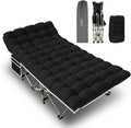 YELLOW JACKET Camping Cot with Mattress for Adults, Upgraded 32" Wide Folding Sleeping Cot, Portable Camping Cot with Carry Bag, Cot for Camping 600lbs Max Load, Home,Office,Travel