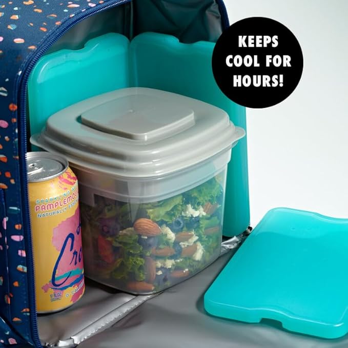 Cool Coolers by Fit + Fresh, Reusable & Long-Lasting XL Slim Ice Pack, Cold Packs for Lunch Boxes, Ice Packs Lunch Bags. Cooler Accessories for Camping, Beach, and Work, 8 Count, Green (Pack of 3)