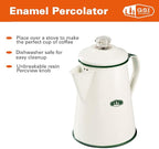 GSI Outdoors Percolator Coffee Pot | Enamelware Campfire Coffee Boiler Kettle for Outdoor Camping Cookware, Cabin, RV, Kitchen, Hunting & Backpacking
