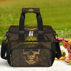 Pardick Insulated Lunch Bag Camo Print Cool Skull Adult Large Reusable Lunch Box Leakproof Cooler Tote Bag Lunchbox Freezable Lunch Bag with Adjustable Strap for Women Men Picnic Work Beach