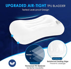 Hikenture Camping Pillow with Removable Cover - Ultralight Inflatable Pillow for Neck Lumbar Support - Upgrade Backpacking Pillow - Washable Travel Air Pillows for Camping, Hiking, Backpacking