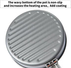 Camping Cookware Set Hiking Heat-Exchanger Aluminium Pot Tableware Dishes Lightweight Foldable Pots Pans for Backpacking Picnic Outdoor