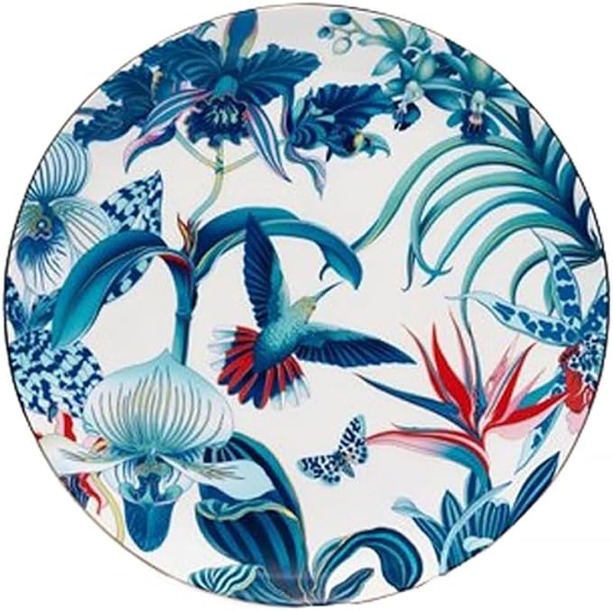 Camping Plates Blue Bone China Dinner Plate Home High-end Tableware Decorative Plate