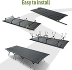Night Cat Camping Cot Bed - Portable Folding Sleeping Cots for Adults 1-Person Outdoor Elevated Off-Ground Beds Easy Set-up Army Sleeping Bed 87"x32"