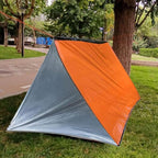 Orange Emergency Survival Tent - 2 Person Tube Tent with Survival Whistle & Paracord