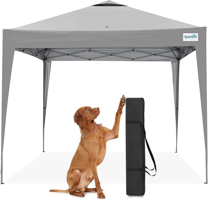 Quictent 10x10 Pop Up Canopy Tent - Instant Setup Gazebo for 1 Person, Portable & Compact, Waterproof & UV Protection, Ideal for Camping, Beach, Parties, Markets and Outdoor Events