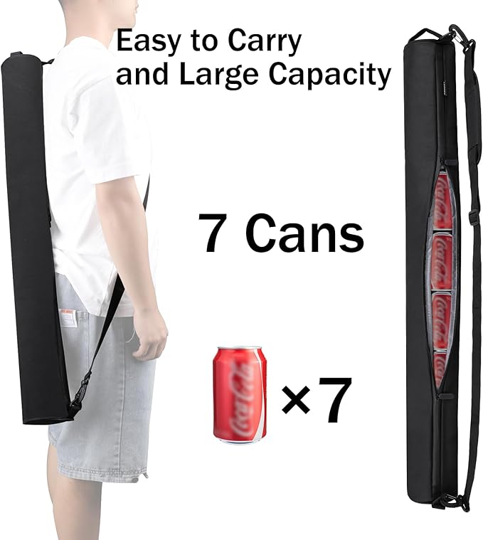 AROUY Golf Cooler Bag - Accessories for Men, Small Soft Insulated Beer Cooler Holds 6 Pack of Cans or Two Wine Bottles, Sports Bag
