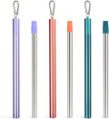 Sursip Portable Water Filter Straw Reusable Stainless Steel Outdoor Emergency Survival Gear for Camping & Hiking Travel Personal Water Purifier Filter Straw(3 Pack)
