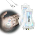 Mini Lantern LED Flashlight, Small Keychain Flashlight Rechargeable USB, Waterproof Pocket Purse Light with Magnetic for Camping Nighttime, EDC Gear Tools Keychian Light (White-2Pcs)