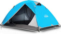 Double-layer camping tent, 1 ~ 2 people tent, wind / rain / breathable, 8.5 mm aviation aluminum poles, outdoor camping / hiking portable backpacking tent (blue)