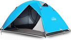 Double-layer camping tent, 1 ~ 2 people tent, wind / rain / breathable, 8.5 mm aviation aluminum poles, outdoor camping / hiking portable backpacking tent (blue)