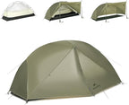 Naturehike Mongar Pro 1/2/3 Person Backpacking Tent,Waterproof Nylon Easy Setup Lightweight Camping Tent