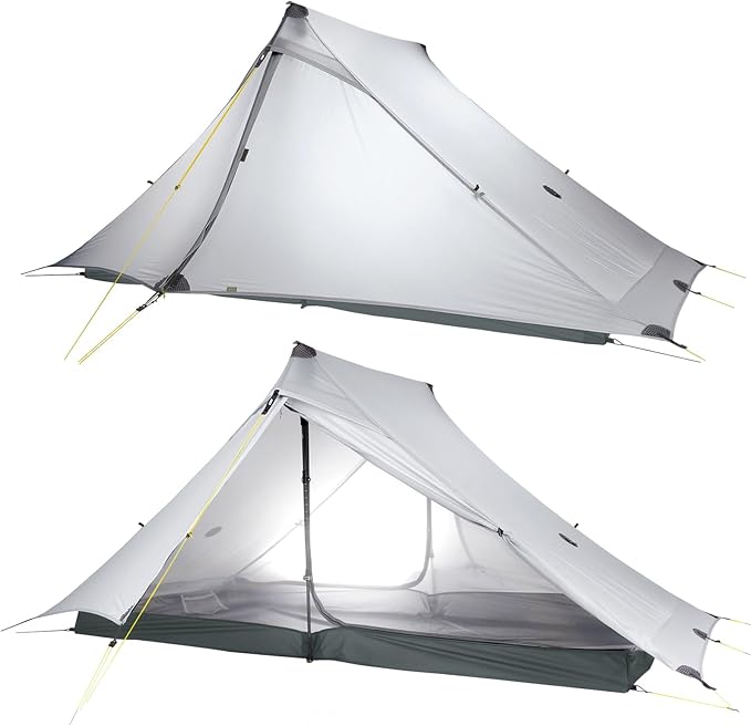 LANSHAN Ultralight Tent 3-Season Backpacking Tent for 1-Person or 2-Person Camping, Trekking, Kayaking, Climbing, Hiking