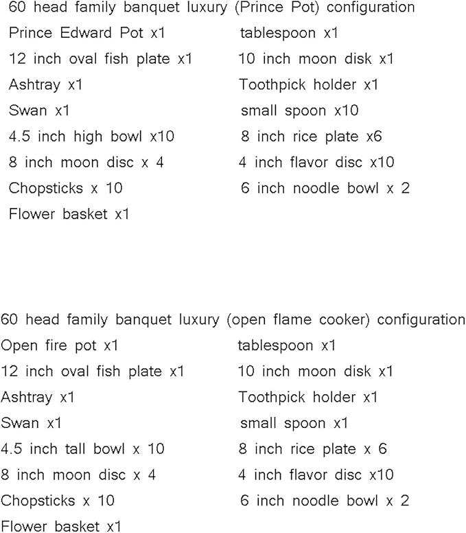 Dinner Plate Stylish Dinner Set for Restaurant and Home, Ceramic Tableware Set, European Style 60-Piece Set, Exquisite Kitchen Plate and Bowl Set/60 Pieces of Open Hot Pot ( 60 Pieces of Prince Pot)