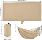 Tan Solid Color Camping Hammock Cloth Hammock for Camping Travel Accessories