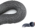 4in 16ft Flexible Duct Dryer Vent Hose Protable Duct Hose Gray Exhaust Hose Flex Air Ducting For HVAC Ventilation Grow Tents Dryer Rooms Kitchen(5m/16.4ft,450mm-17.7in)