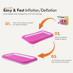 RAPTAVIS Kids Air Mattress Inflatable Toddler Travel Bed with Sides,Pink