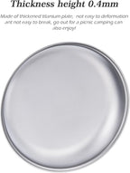 Boundless Voyage Titanium Camping Plate Dishes Saucer Lightweight Round Dinnerware Set Stackable Serving Plates Pasta Plates Travel Outdoor Home Kitchen Tableware Set Ti1120T