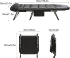Sleeping Cots/Camping Cots for Adults, Folding Sleeping Cot Bed with Mattress, 6 Adjustable Positions, Portable Bed for Travel, Office, Home(190 * 65 * 30cm/74.8 * 25.6 * 11.8in)