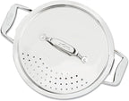 All-Clad Simply Strain Stainless Steel Multipot with Straining Lid, 6-Quart, Induction, Oven Broiler Safe 600F, Strainer, Pasta Strainer with Handle, Steamer Pot, Cookware, Home, Pots and Pans, Silver