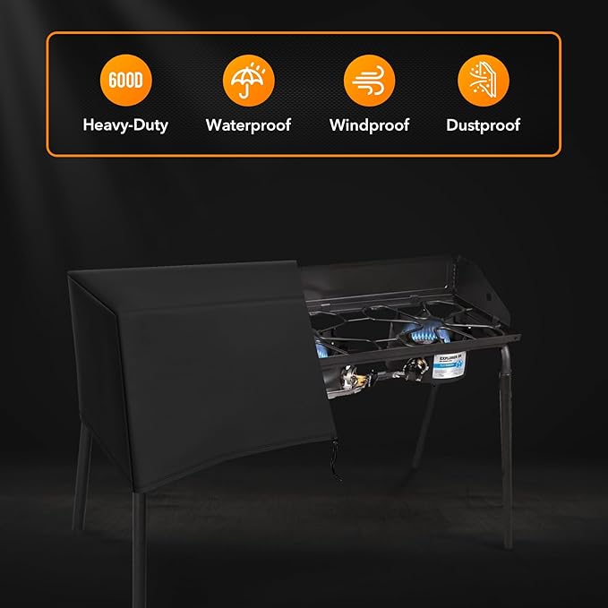 ZBXFCSH Heavy-Duty Patio Cover Fits Camp Chef 3 Burners Stove PRO90, SPG90B, TB90LW, TB90LWG, TB90LWG15