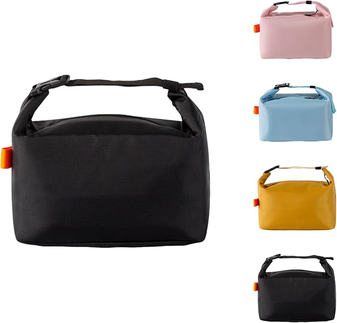 YUDANSI Fashion Lunch Bags for Men Women- Reusable Insulated Leakproof Lunch Box Tote Bag, Cool Bags for Adults,Thermal Cooler Bag for Work Picnic Travel -8L (Black)