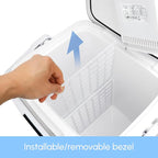 Nouva Portable RV Refrigerator 28 Qt(26L) Electric Cooler and Warmer 12V Mini Fridge for Car Camping, Fishing, Work Beach Picnic