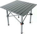 Folding Camping Table, Portable Lightweight Beach Tables for Sand Foldable, Aluminum Roll-up Folding Square Table for Outdoor Camping, Picnic, Card, Travel