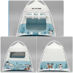 Mini Tent,Model Tent Decoration with Chair,1:12 Miniature Doll Camping Model Tents Movable Decorative Scene Accessories Photography Props Miniature Model Tent for Tiny Pets (White)