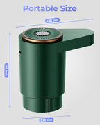 Water Jug Pump for 5 Gallon Bottle – Portable Electric USB-C Charging Dispenser, Dual Powerful Motors, Fast Flow, Fits 2-5 Gallon Jugs – Ideal for Home, Office, Camping, RV, Dark Green