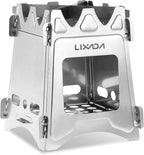 Lixada Camping Stove Wood Burning Stoves Portable Backpacking Stove Stainless Steel Alcohol Stove for Outdoor Camping Hiking Backpacking Picnic BBQ