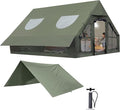 Inflatable Camping Tent with Pump, 4 Season Inflatable Tents for Camping, Inflatable House Tent Waterproof Easy Setup Glamping Tent