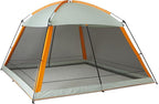 Amazon Basics Screened Canopy Tent, 12 x 12 ft with Zippered Enclosure, UPF50+ Sun Protection, Bug-Free Outdoor Shelter for Camping, Parties and Events