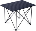 iClimb Ultralight Compact Camping Folding Table with Carry Bag (Reinforced Black - XL)