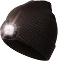 LED Beanie Hat with Light, Headlamp Beanie Cap Unisex Winter Warm Knit Night Light Hat, Knit Beanie Gifts for Men Women Kid
