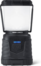 Amazon Basics Camping Essentials Lantern, 360-degree 1000 Lumen Lanterns, Adjustable dimmable, Black (Batteries Not Included)