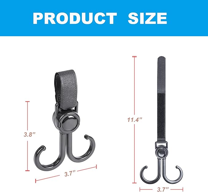 10Pack(20pcs Hook) Ice Fishing Shelter Coat Hooks, Ice Fishing Shelter Accessories 360° Rotating Plastic Hook for Ice Shack, Ice House & Outdoor Hunting Tent