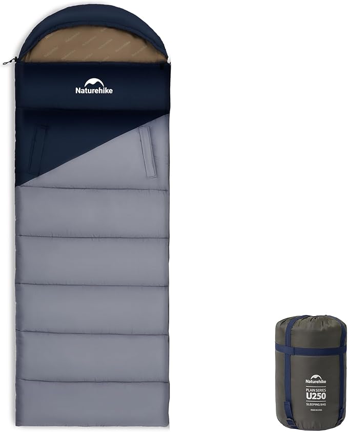 Naturehike Camping Sleeping Bag for Adults, Backpacking Compact Sleeping Bags 47℉, Lightweight for Camping, Hiking 3 Seasons