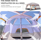 Luxury Tent Room for Camping 4-12 Person Waterproof Large Family Tent with 2 Bedroom and 1 Living Room Design