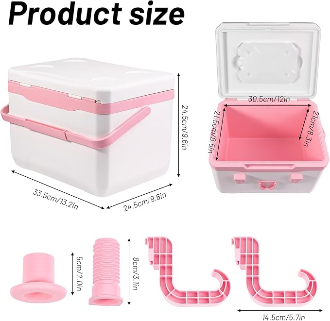 13L Pool Cooler, Insulated Hard Cooler with Handle & Hanging Bracket, Keeps Drinks Cold for 3 Days, Portable Poolside Drink Cooler for Above-Ground Pools, Camping, Fishing